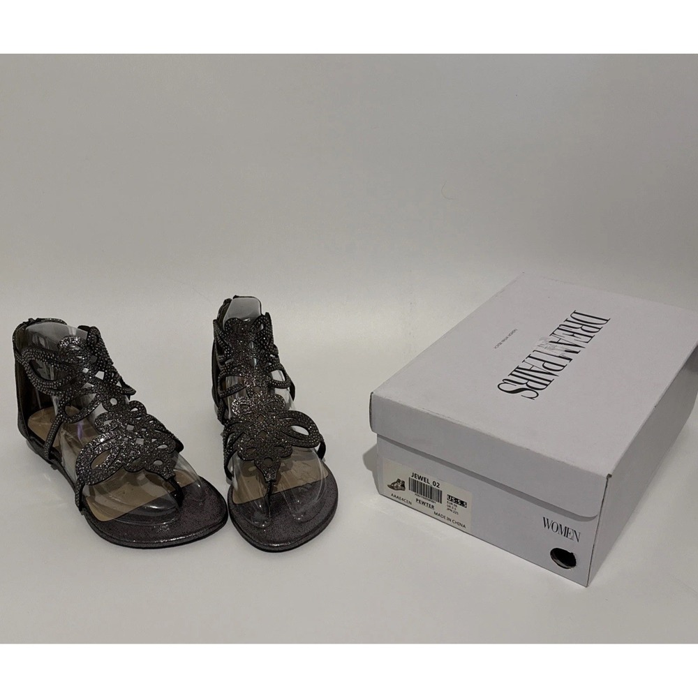 Dream Pairs Jewel 02 Rhinestones Design Ankle High Flat Sandals Womens Size 5.5